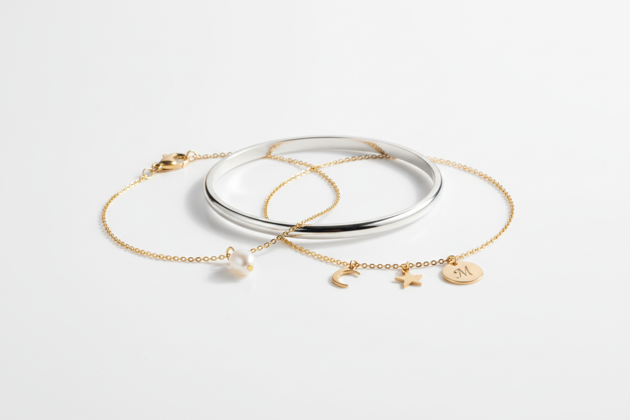 Brățări damă olmarkt – colecție suflate cu aur 18k și argint
