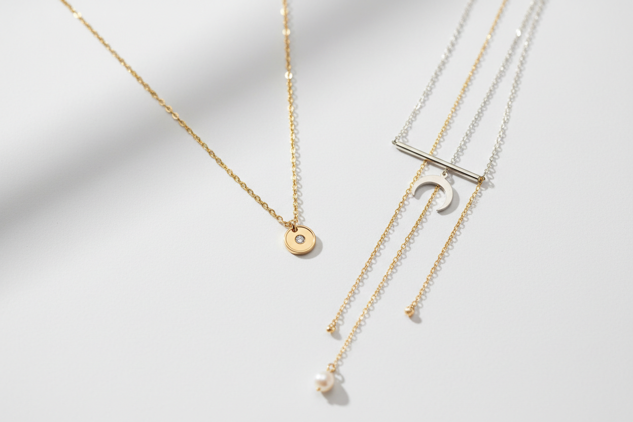 Coliere și pandantive delicate olmarkt – lanțuri fine suflate cu aur 18k și argint