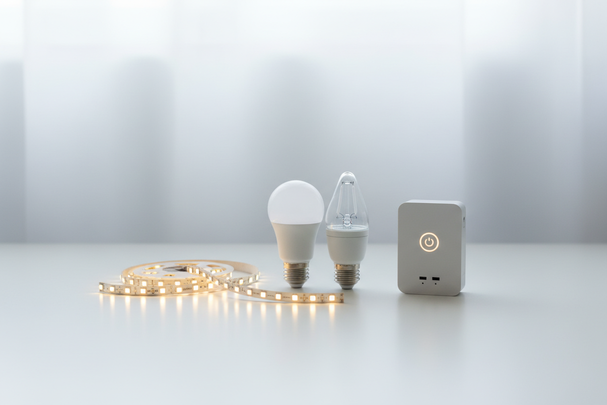 LED și iluminat olmarkt – benzi LED, becuri smart și sisteme de iluminat eficiente energetic