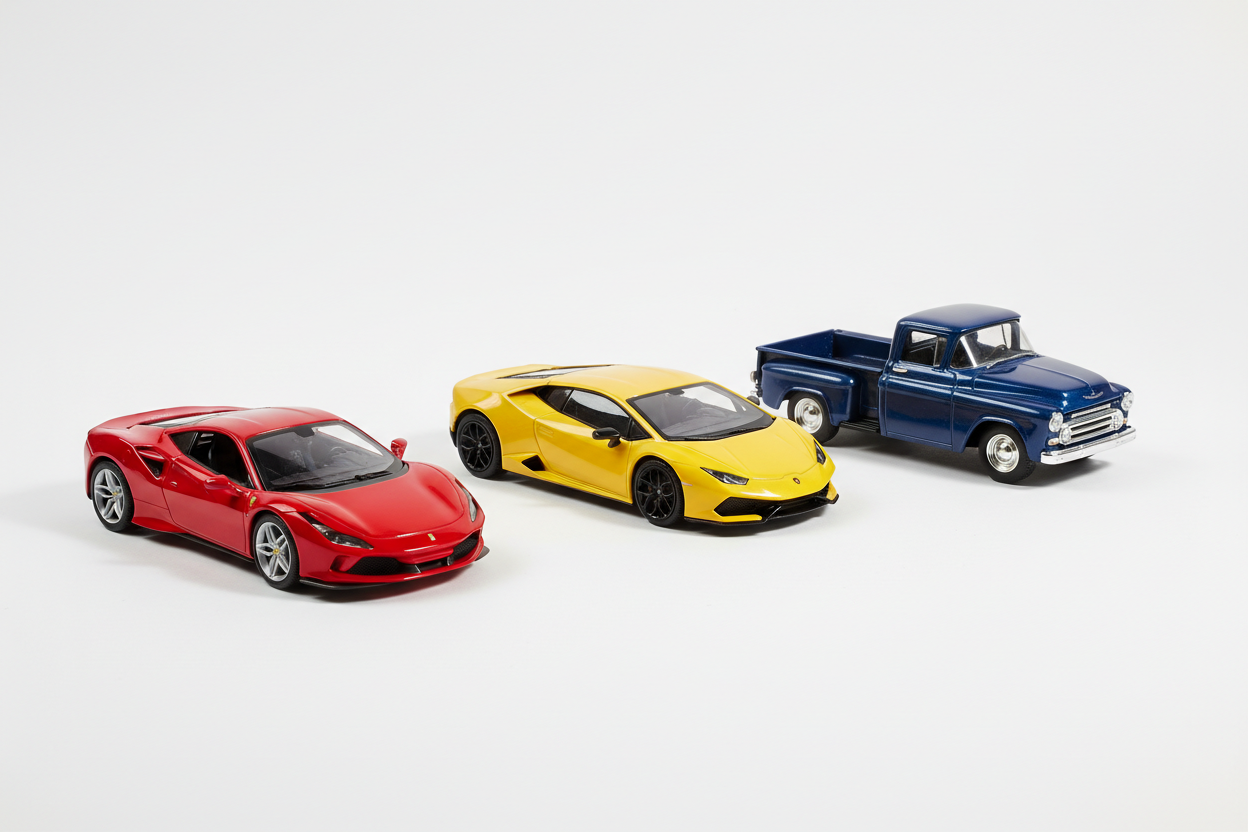 Mașini de jucărie olmarkt – mașinuțe die-cast Ferrari, sport și camion pentru copii