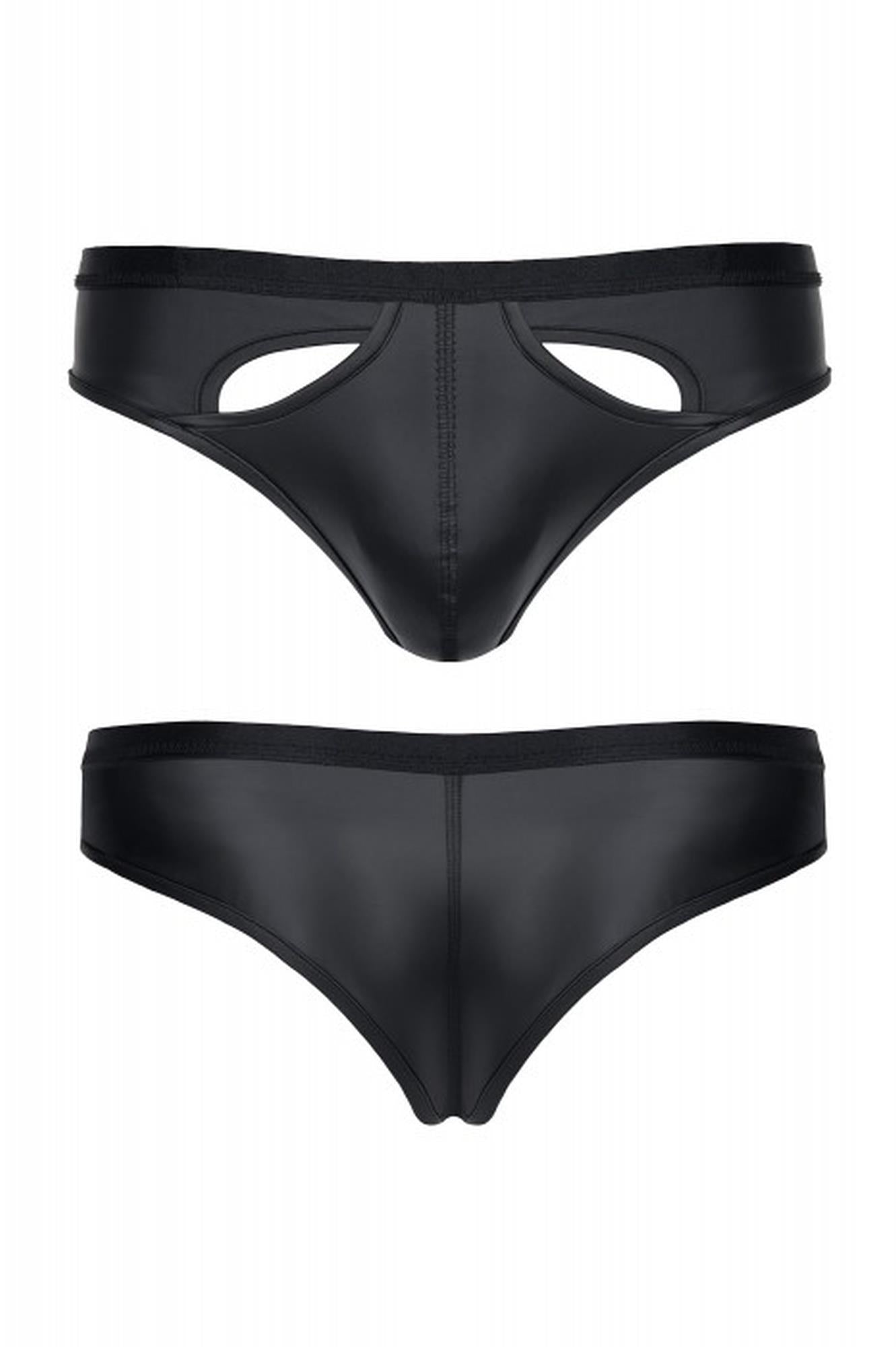Regnes Fetish Planet Chiloți brazilieni Wetlook pentru bărbați, negri, XXL