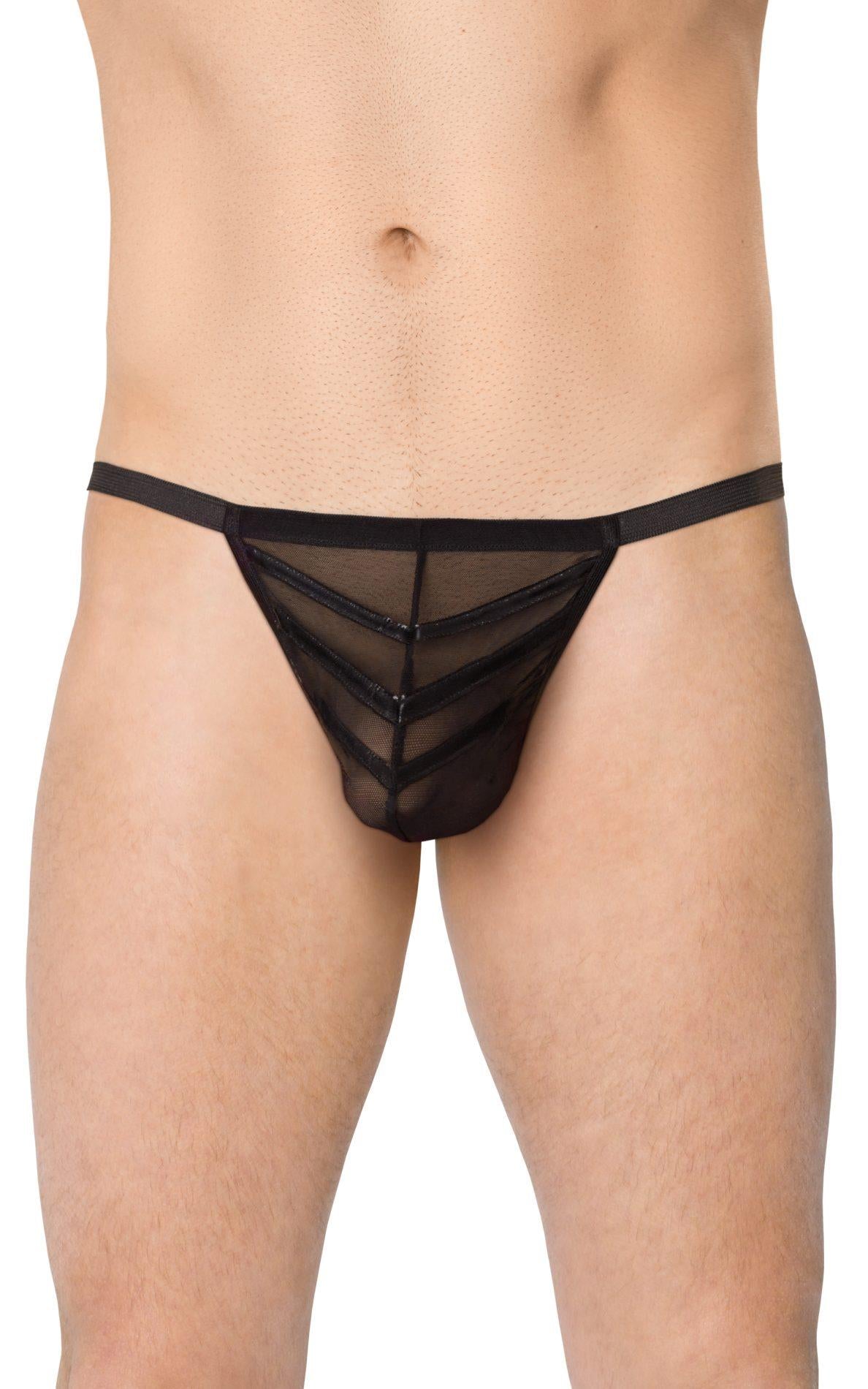 Tanga bărbătească cu croială SoftLine 4527 negru, mărime unică