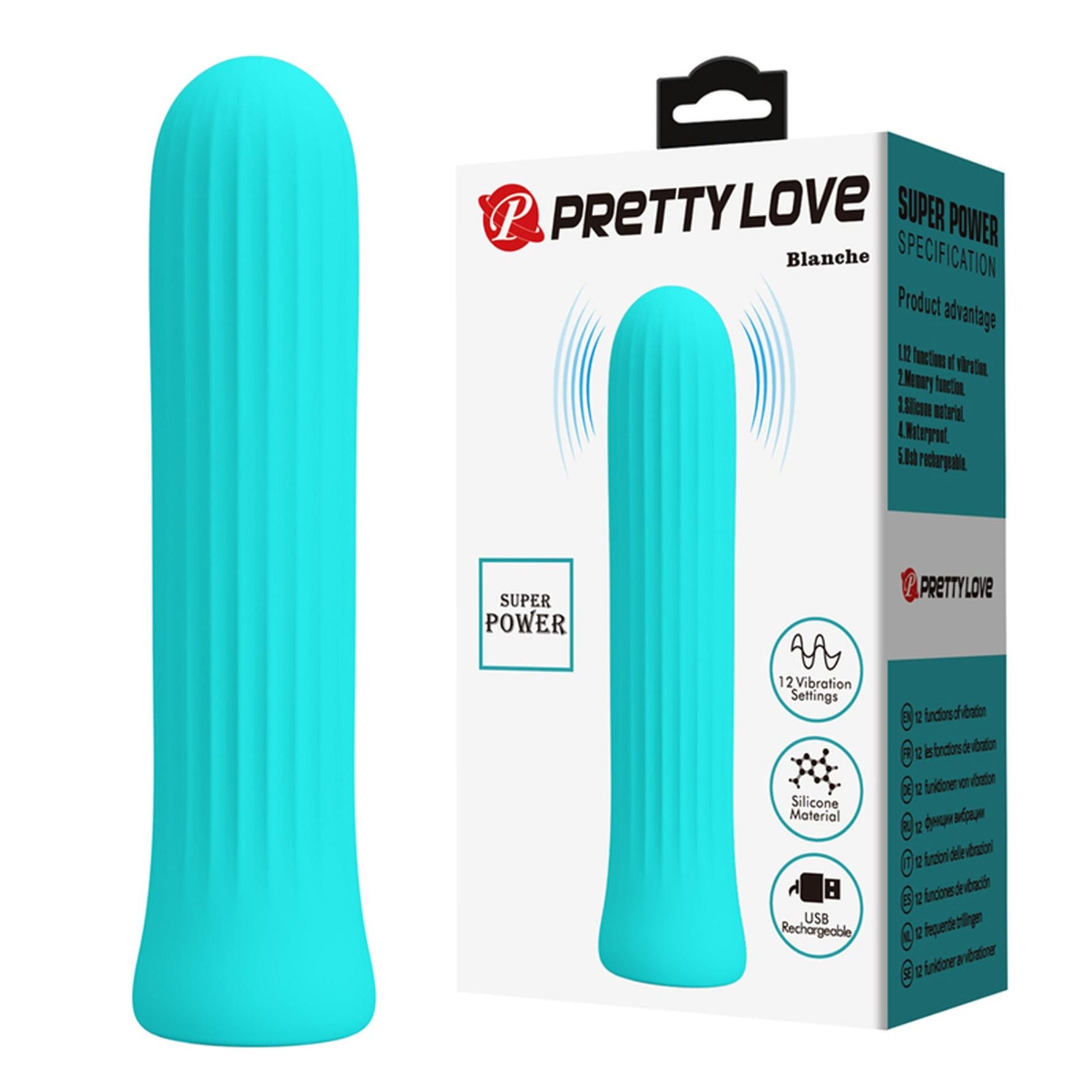 Vibrator compact din silicon Pretty Love reîncărcabil
