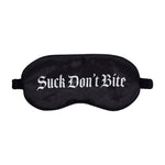 Mască de ochi din satin, Suck Don't Bite Ouch!, neagră