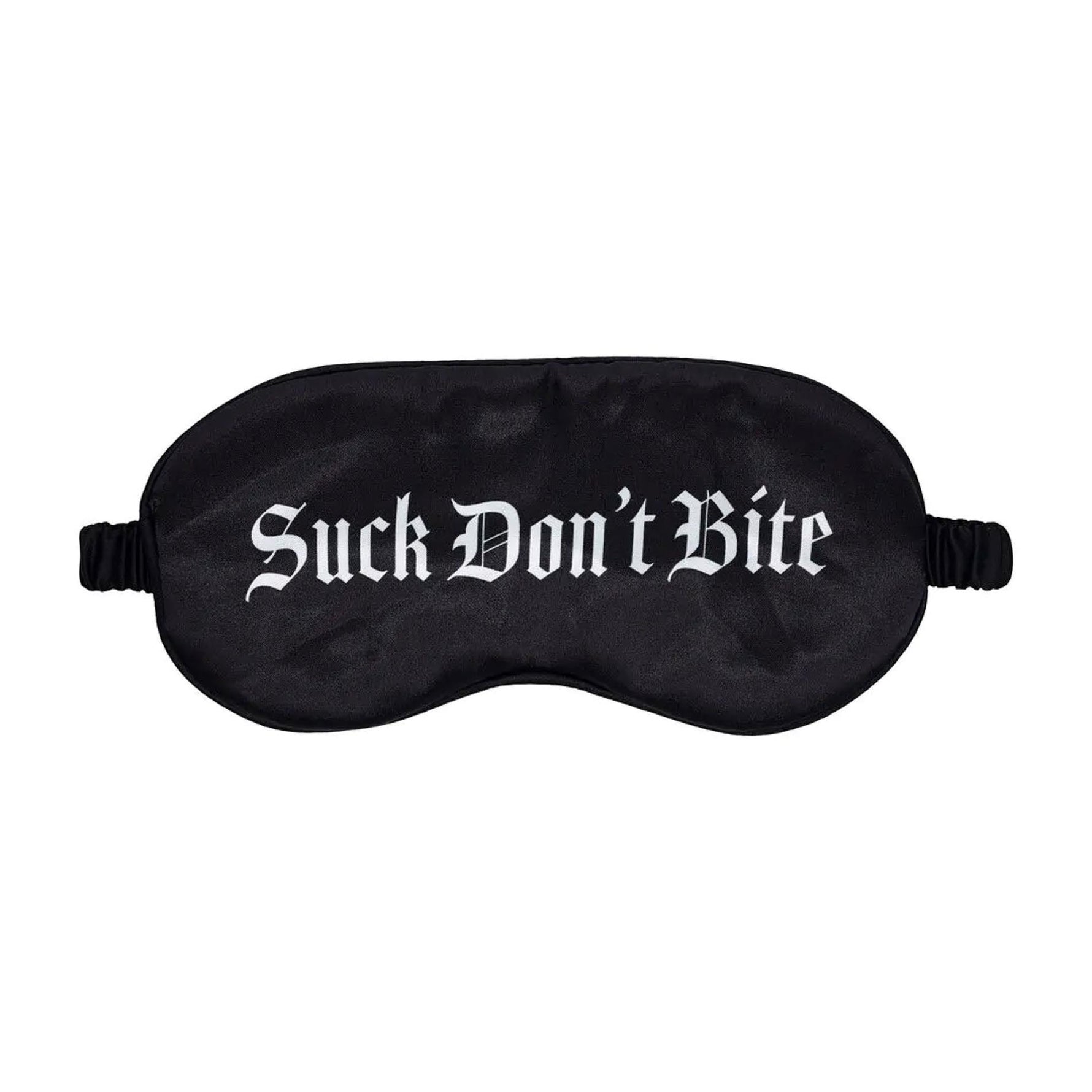 Mască de ochi din satin, Suck Don't Bite Ouch!, neagră