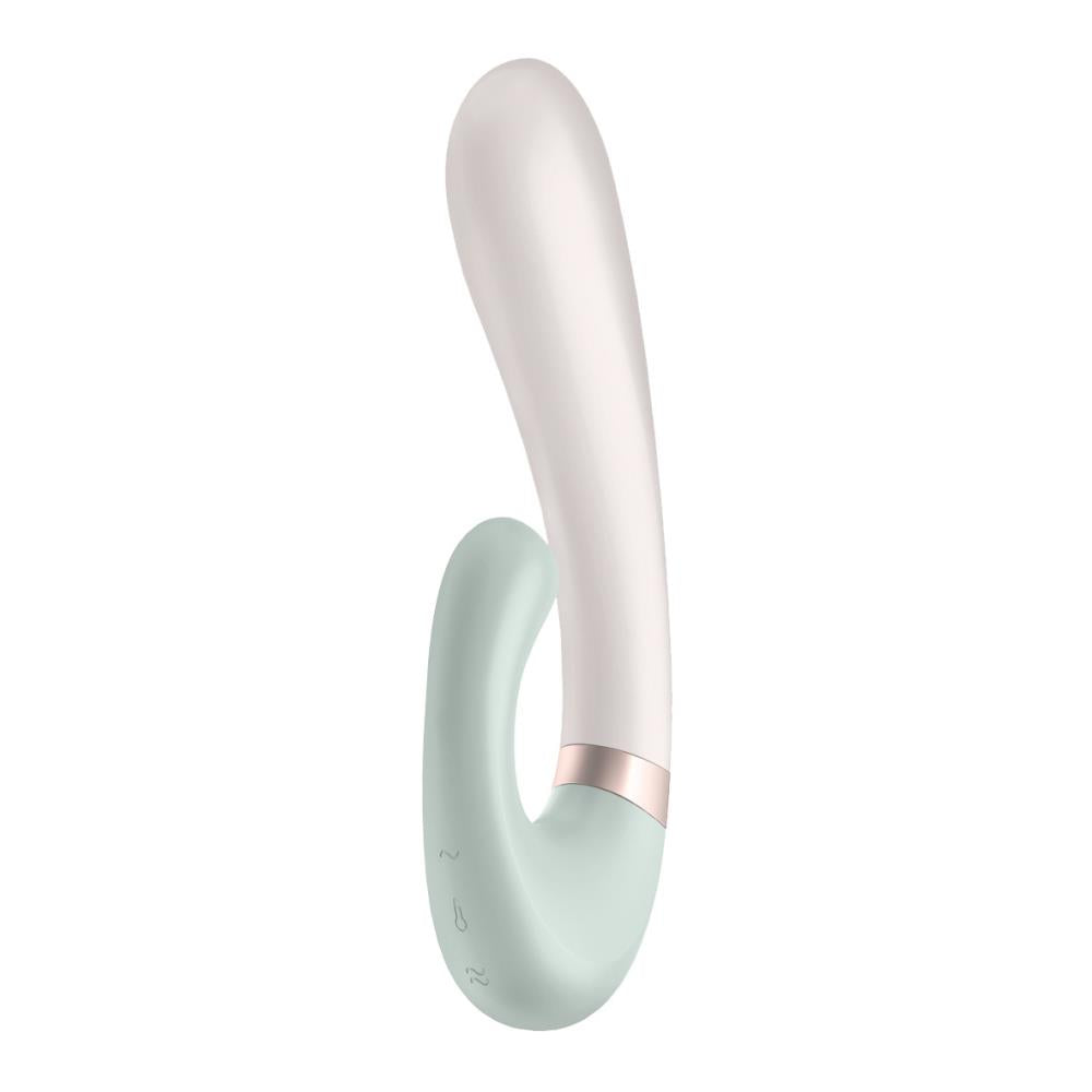 Vibrator Satisfyer Heat Wave pentru punctul G, cu aplicație încălzită, culoare mentă, 20 cm