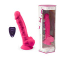 Dildo vibrant realist Silexd roz 20 cm USB cu telecomandă
