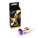 Bijuterii anale din oțel MyLove Toys cu diamant violet 7 cm