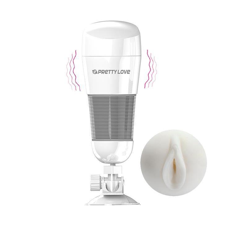 Masturbator vibrant Pretty Love Hedy Alb 27 cm