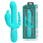 Vibrator cu triplă stimulare Pretty Love Twinkled Tenderness în formă de iepuraș