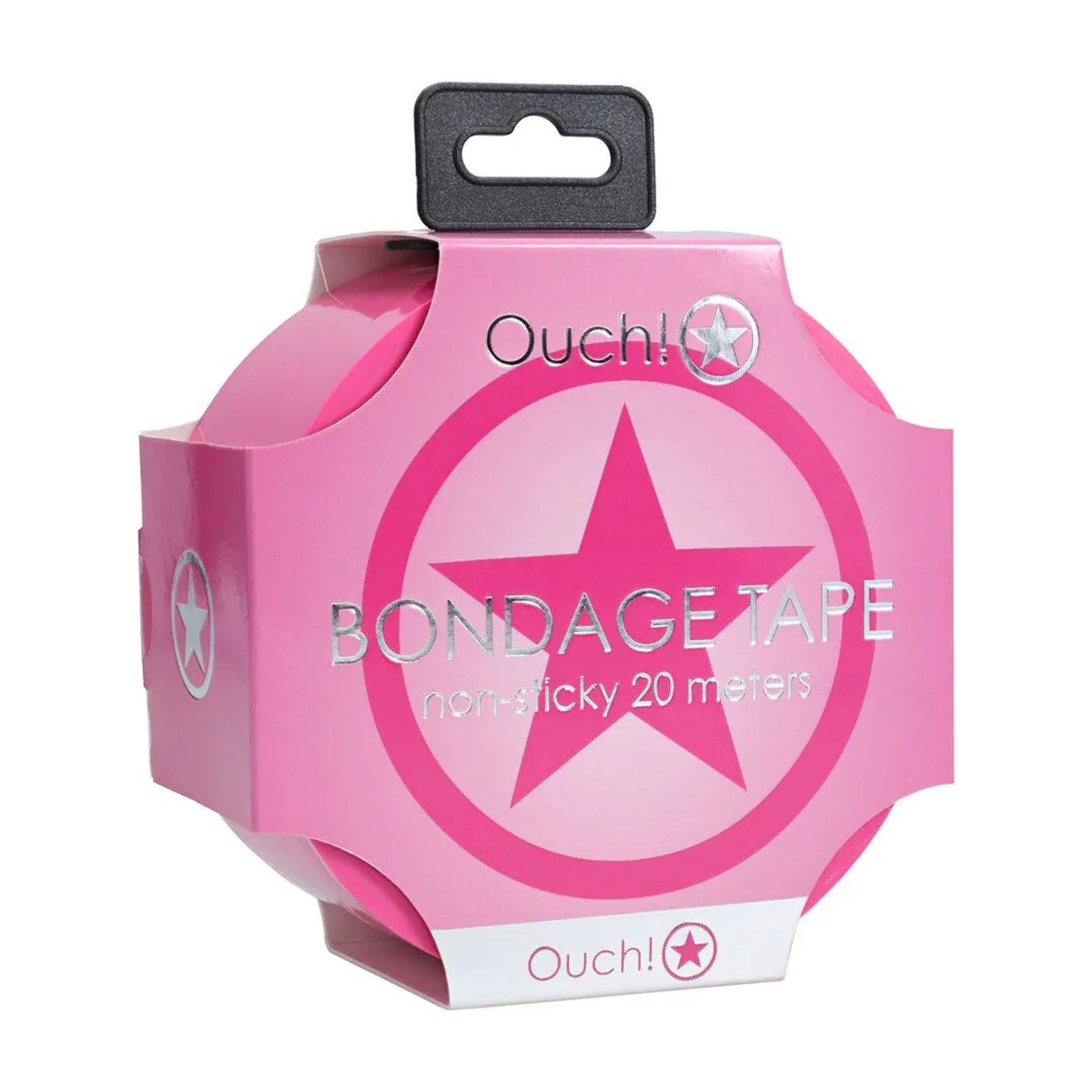 Bandă de legare PVC Ouch roz 20m