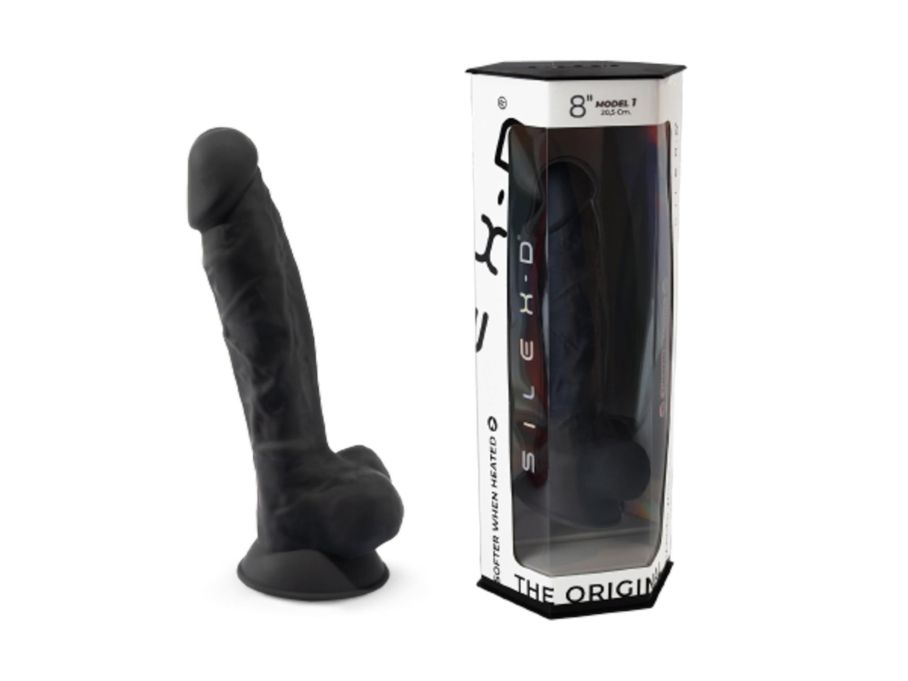 Dildo realist Silexd Model 1 Negru 20 cm