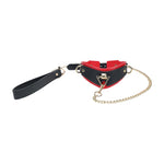 Zgardă și lesă Milan Collection Ouch, negru și roșu