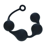 Perle anale din silicon Levelz by Shots XL, negre, 5 cm