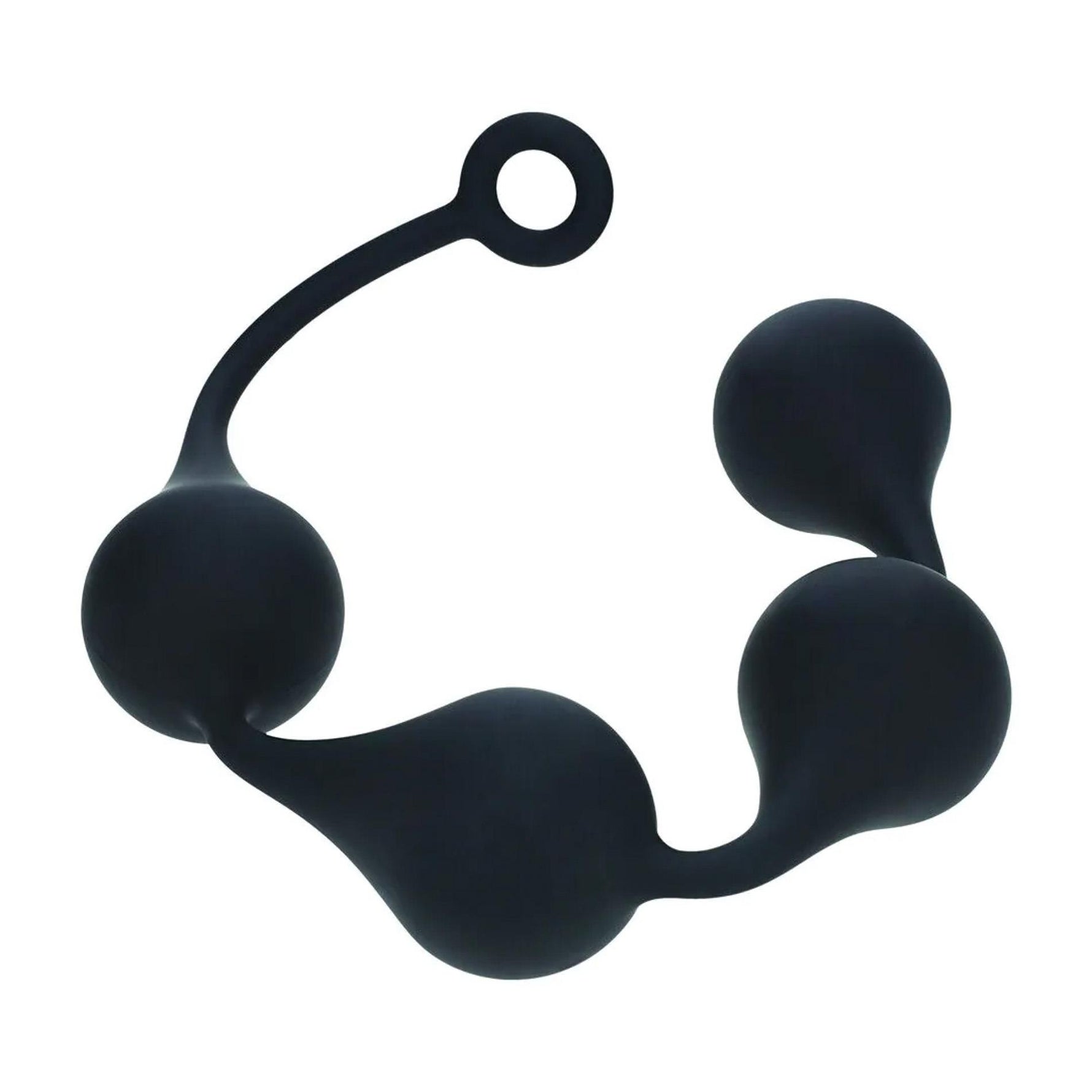 Perle anale din silicon Levelz by Shots XL, negre, 5 cm