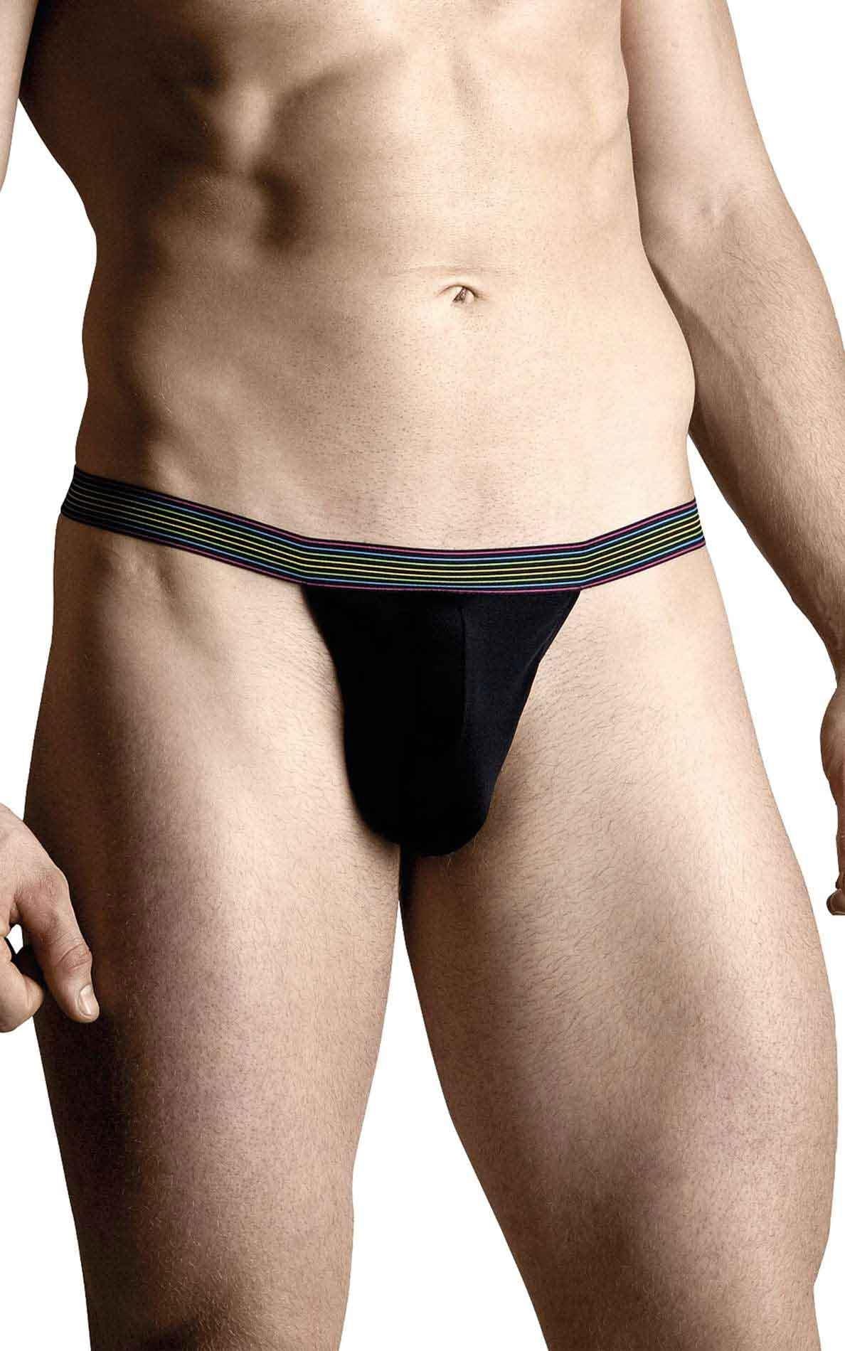 SoftLine 4496 tanga curcubeu bărbătesc negru M/L