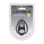 Inel dublu pentru penis Levelz din silicon, negru