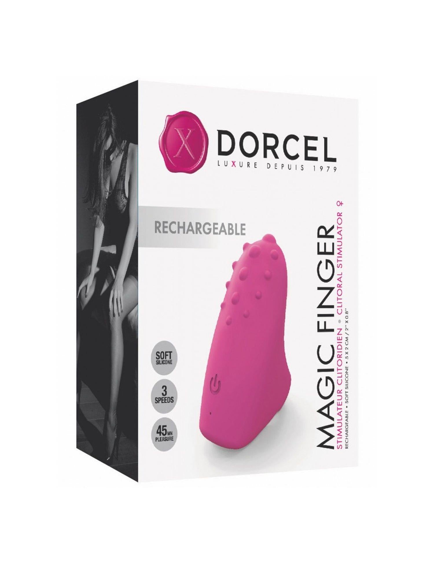 Vibrator deget Dorcel Magic Finger din silicon, roz, USB