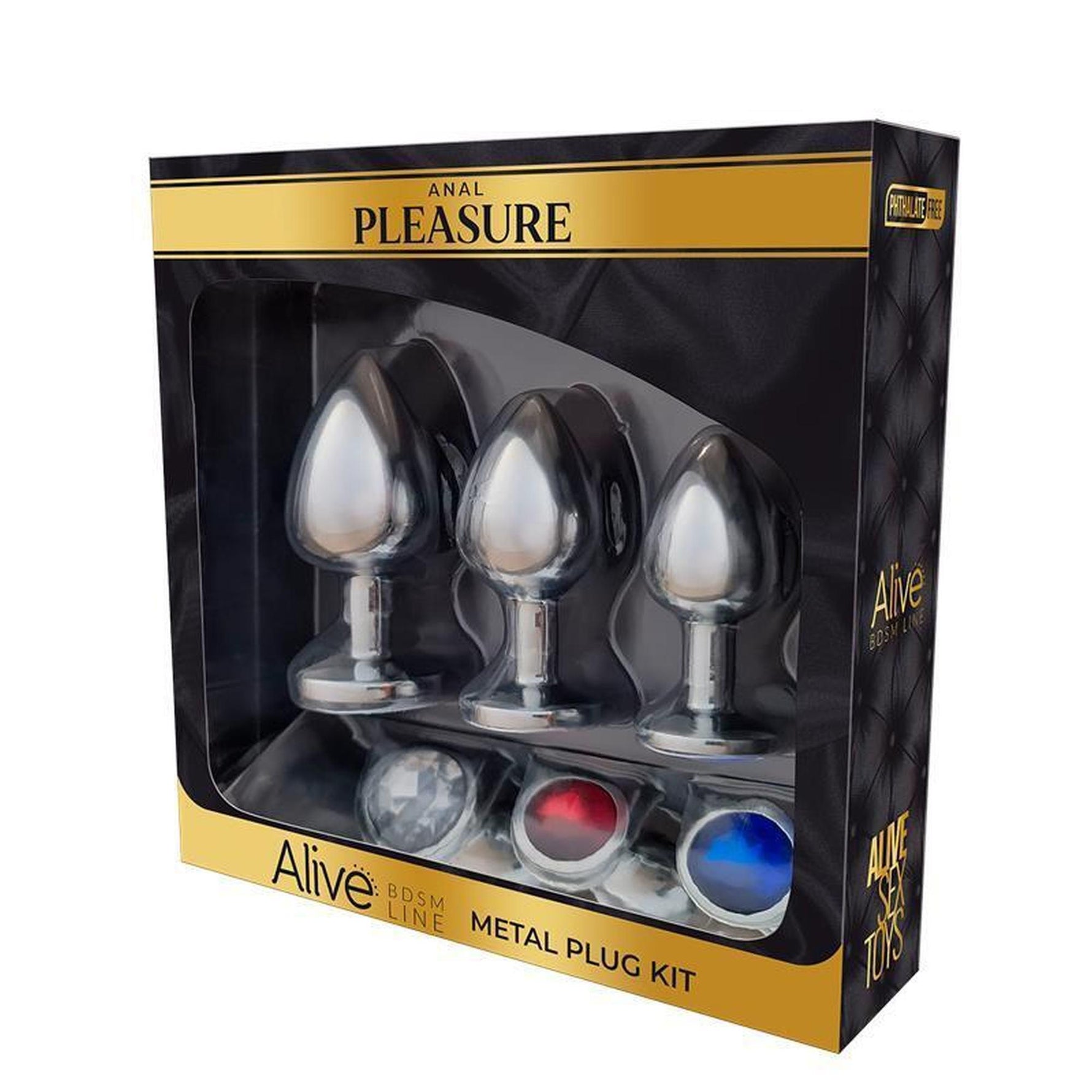 Plug anal metalic Alive cu diamante