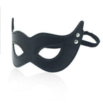 Mască BDSM Toyz4lovers neagră din piele ecologică 22 cm
