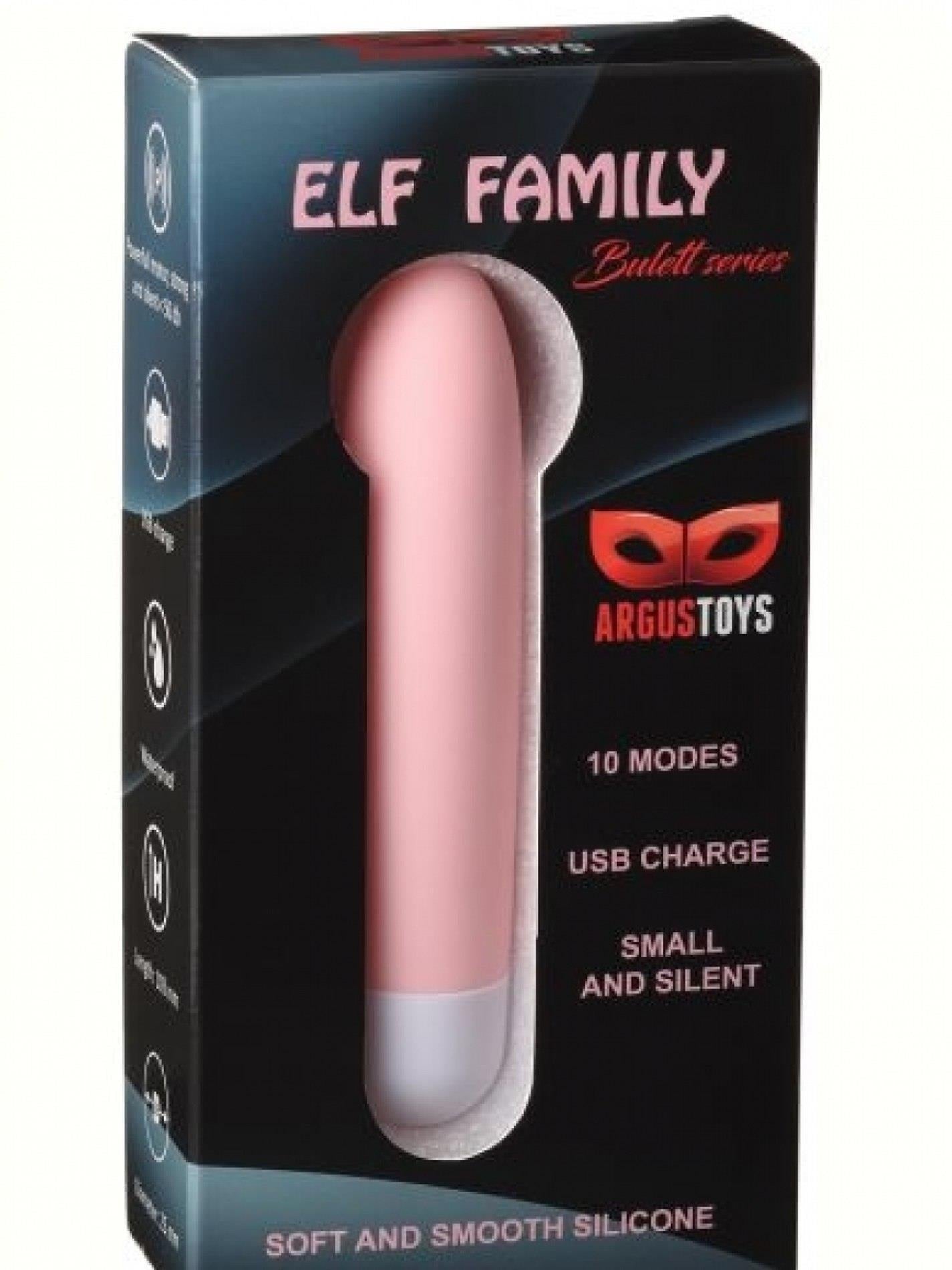 Vibrator Argus Elf family 1 din silicon, 10 moduri, USB, 10 cm