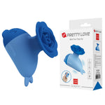 Stimulator clitoridian mini din silicon albastru Pretty Love Dolphin
