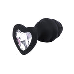 Plug anal din silicon Fantasy negru cu nervuri 7cm