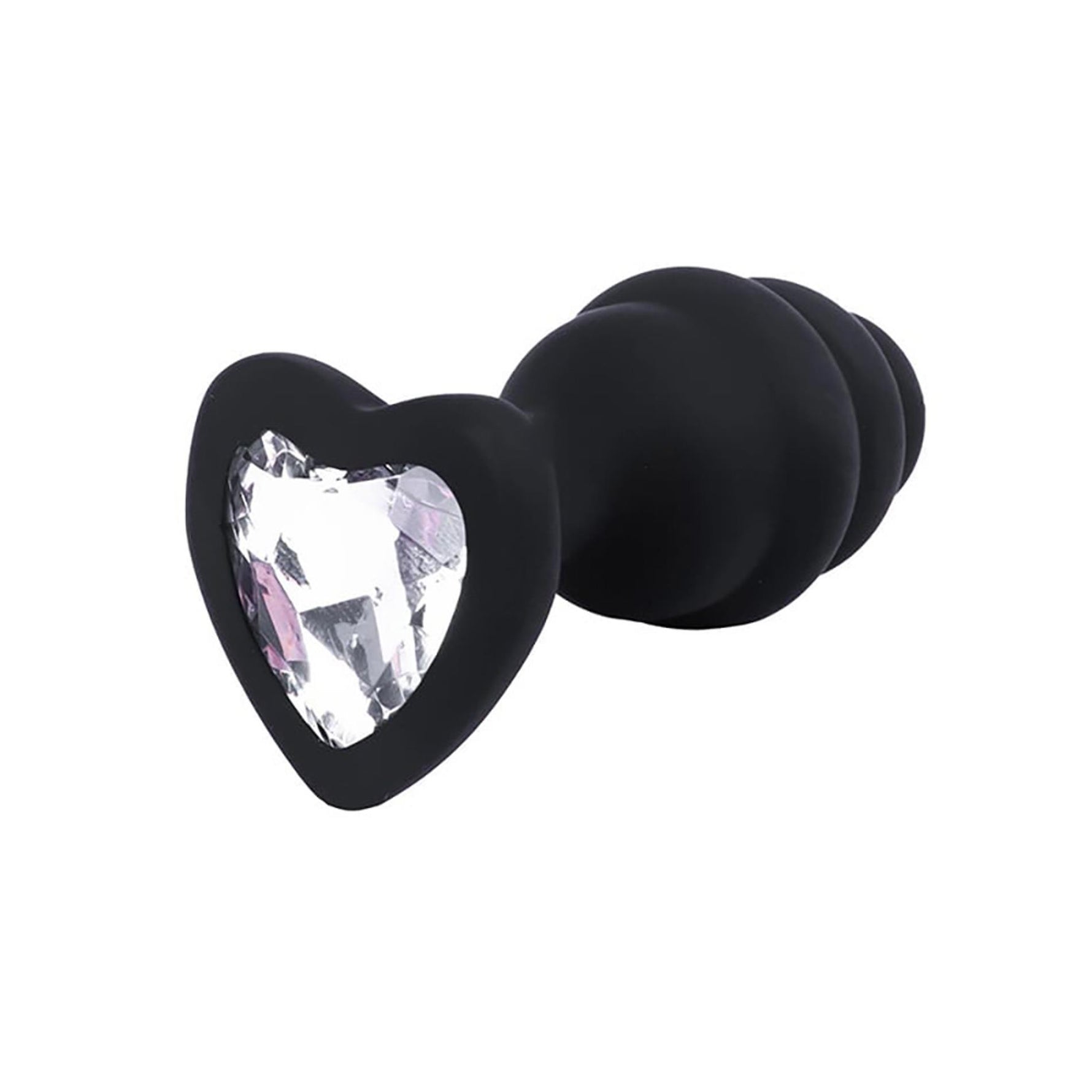 Plug anal din silicon Fantasy negru cu nervuri 7cm