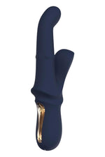 Vibrator Dreamtoys Iris Duo Bunny cu Teste, Albastru