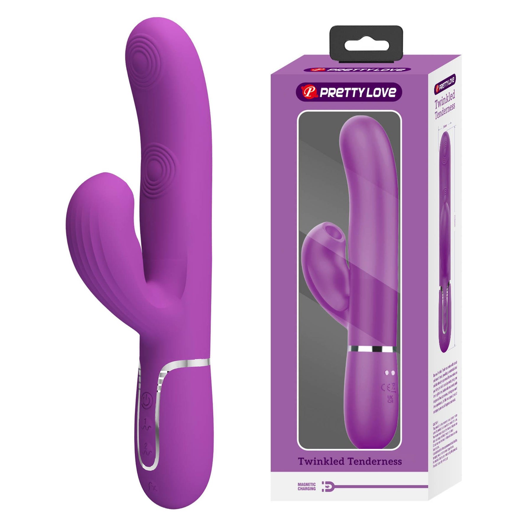 Vibrator USB din silicon Pretty Love Twinkled Tenderness cu aspect de iepuraș