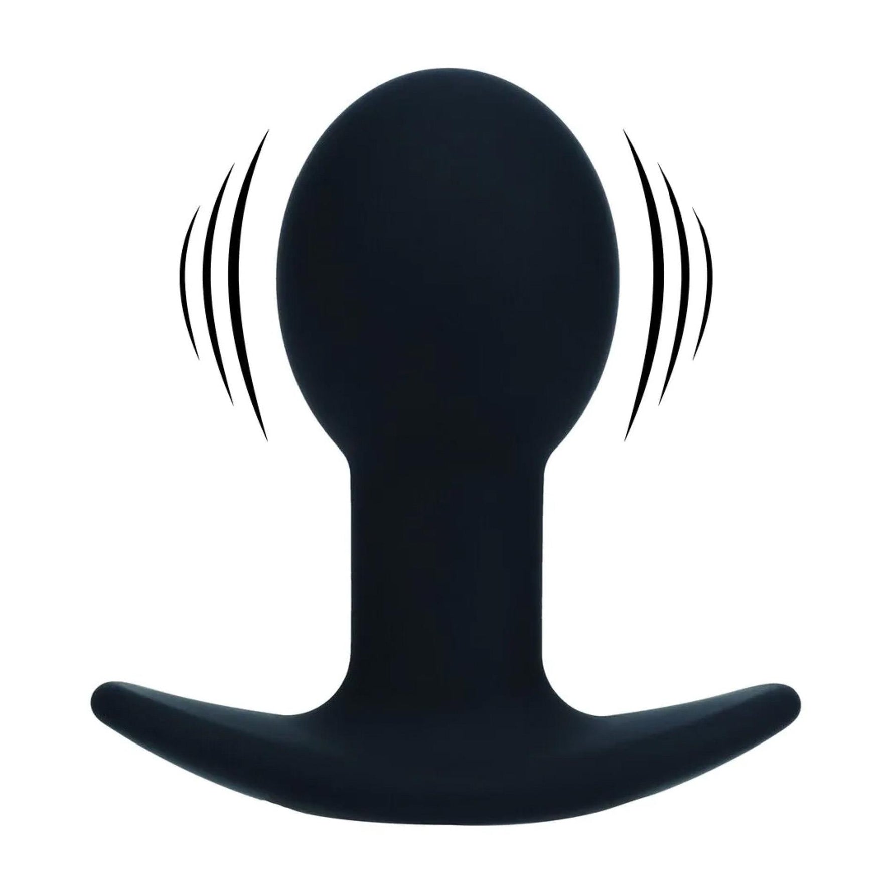 Plug anal vibrant din silicon Levelz cu un singur bec, negru, 9 cm