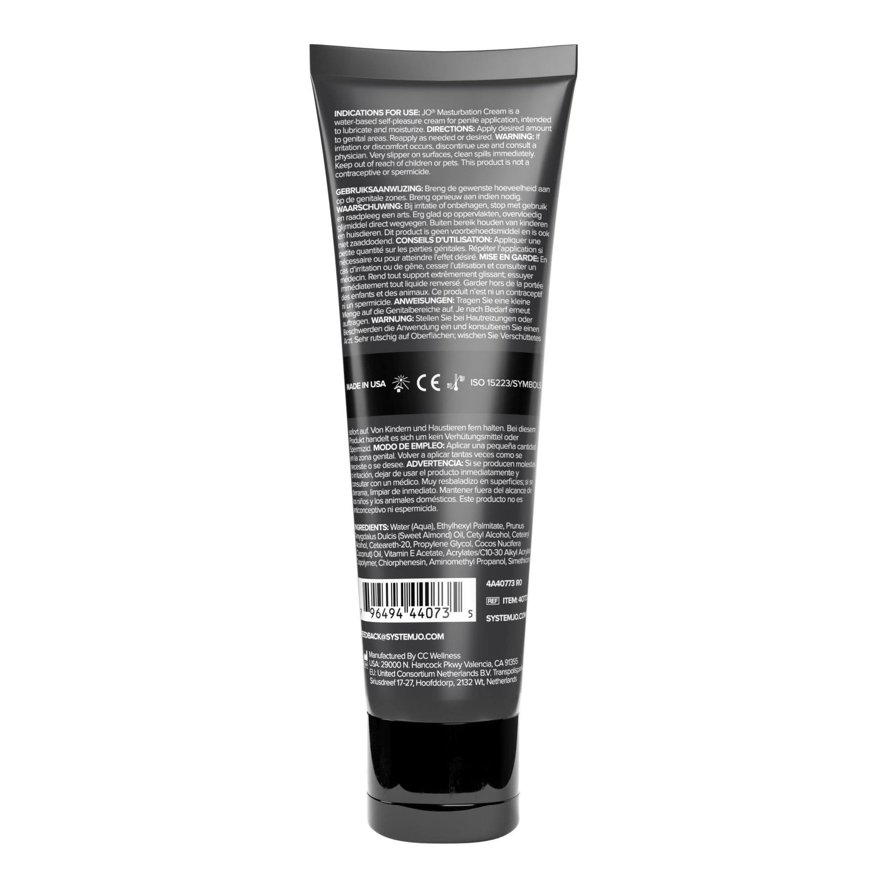 Cremă pentru masturbare JO, fără parfum, 120 ml