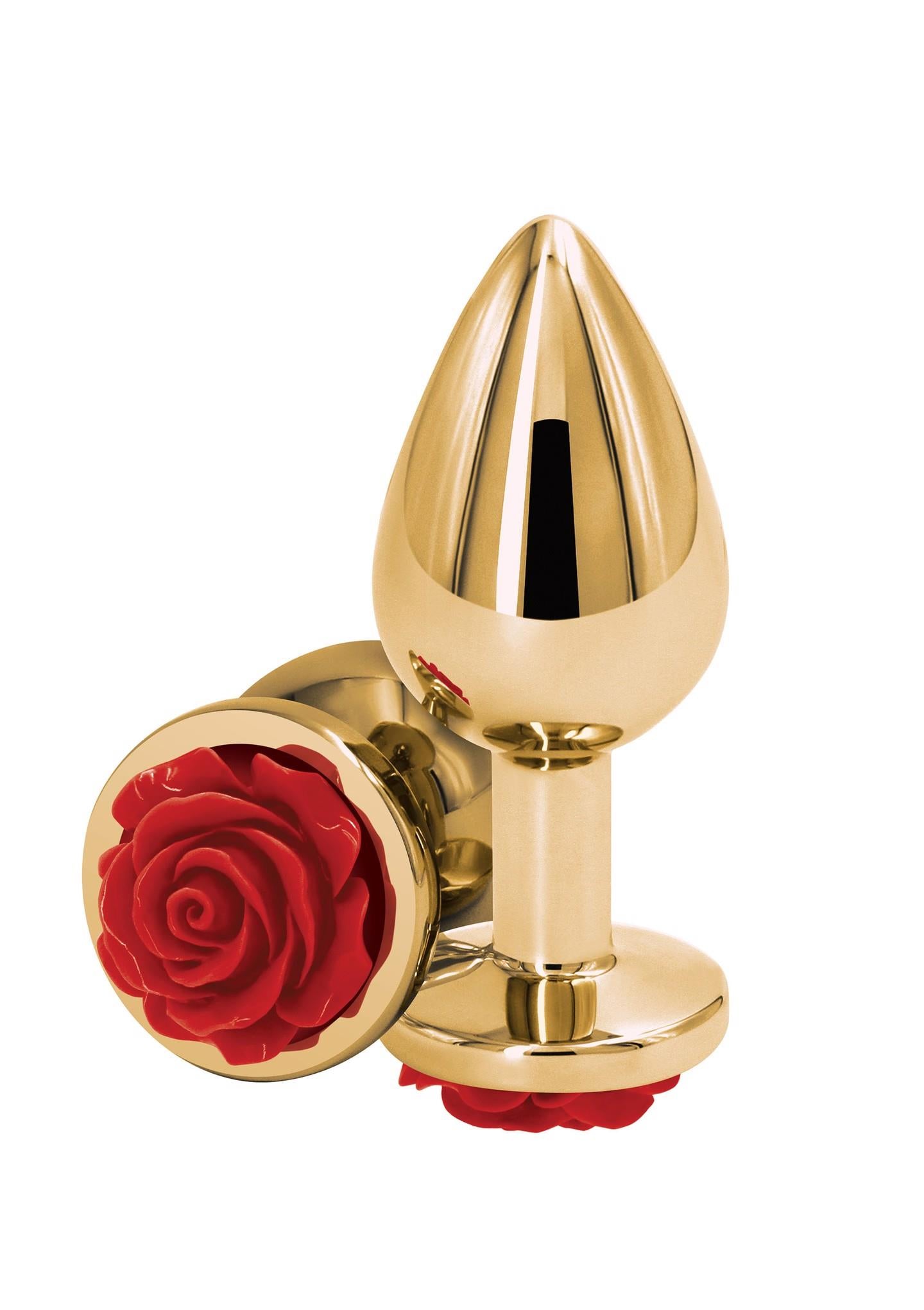 Plug anal din aluminiu Rose NS Novelties, roșu, 8,9 cm