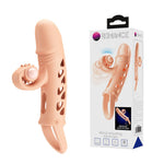 Stimulator clitoridian vibrant pentru extensia penisului Romance Flesh Color