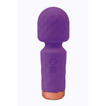 Baghetă de masaj mini din silicon violet Fantasy Eros USB 12 cm