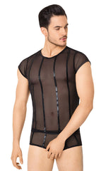 Tricou și pantaloni scurți din plasă SoftLine Collection, negru, M/L