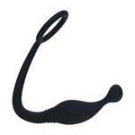 Inel de erecție din silicon cu stimulator de prostată Levelz S negru 11cm