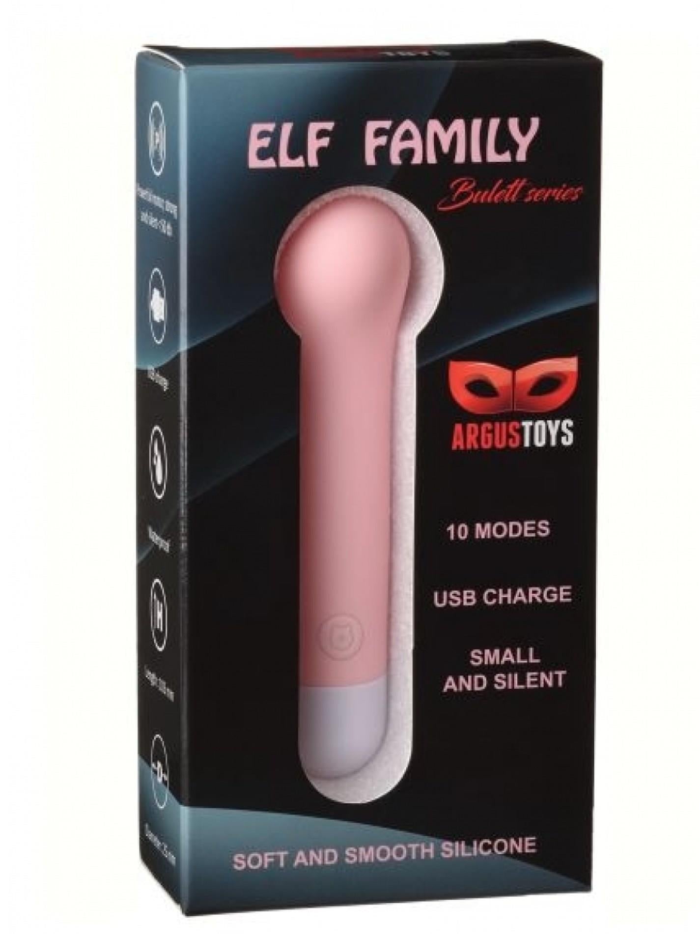 Vibrator Argus Elf Family 2 USB din silicon, 10 cm