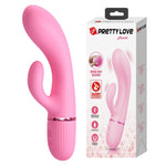 Vibrator Pretty Love Marski din silicon, model iepure, cu 10 funcții