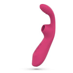 Vibrator Crushious Cyrano din silicon cu aspirație USB pentru punctul G, 18 cm