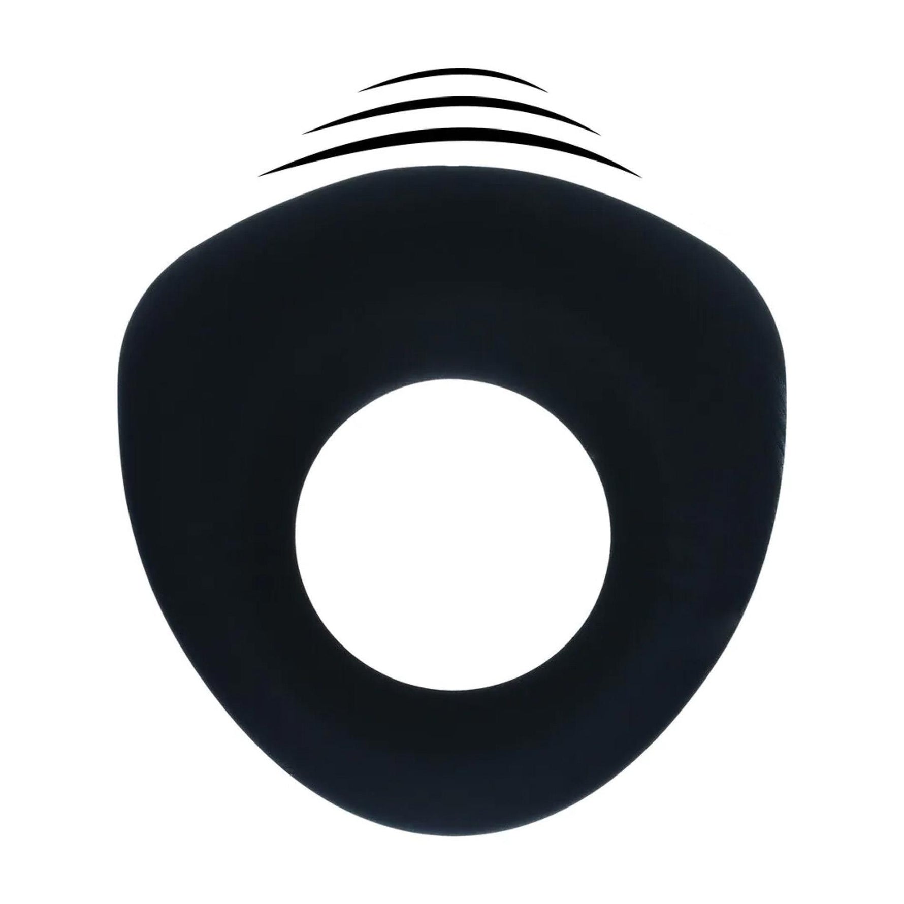 Inel vibrant pentru penis Levelz Level 3 din silicon, negru, 6,3 cm