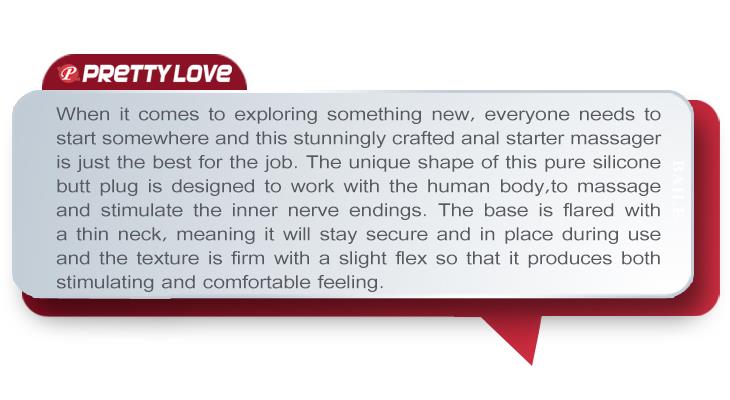 Plug anal din silicon Pretty Love 13,5 cm