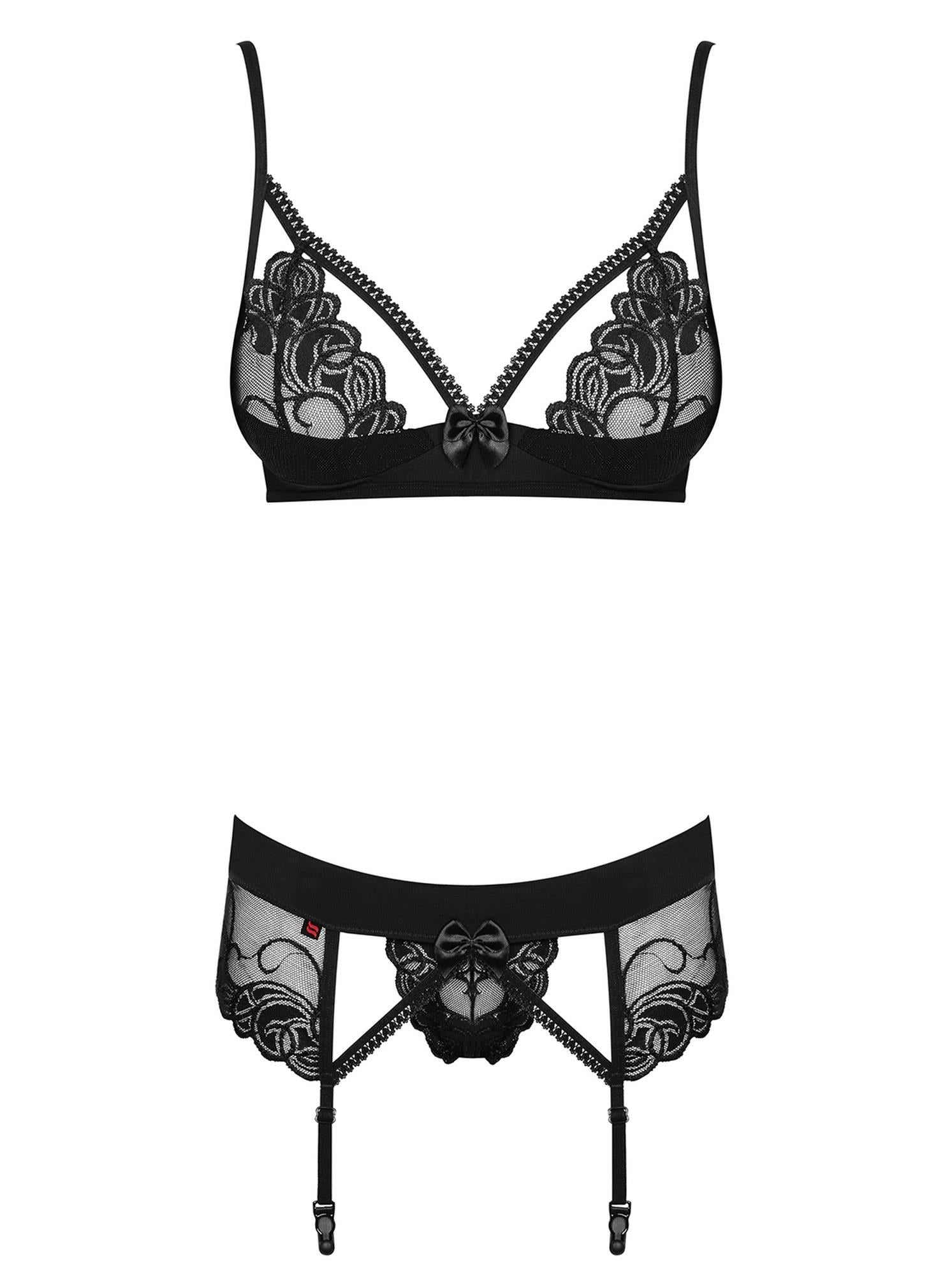Set lenjerie intimă Wonderia Obsessive 3 piese S/M