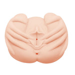 Masturbator realist Crazy Bull cu vagin și anus, vibrator, culoarea pielii, 22 cm