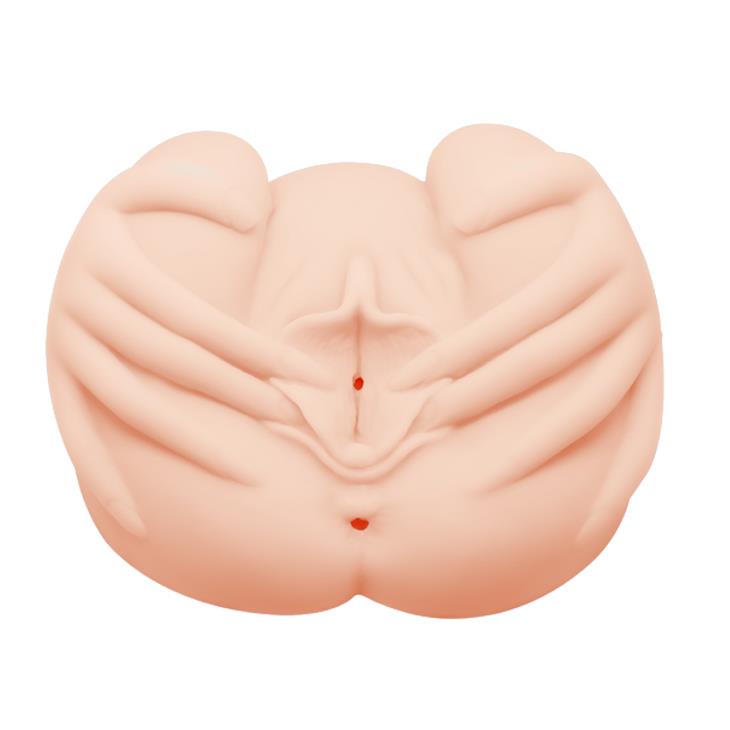 Masturbator realist Crazy Bull cu vagin și anus, vibrator, culoarea pielii, 22 cm