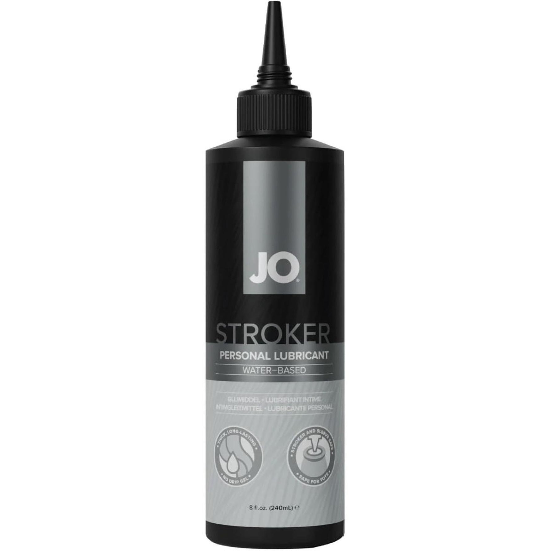 Lubrifiant pe bază de apă Stroker System JO, negru, 240 ml