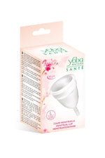 Cupă menstruală Yoba din silicon, albă, L 77 mm
