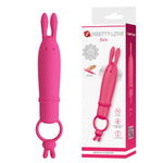 Vibrator Pretty Love Delia din silicon pentru iepure, 10 moduri, impermeabil, AAA