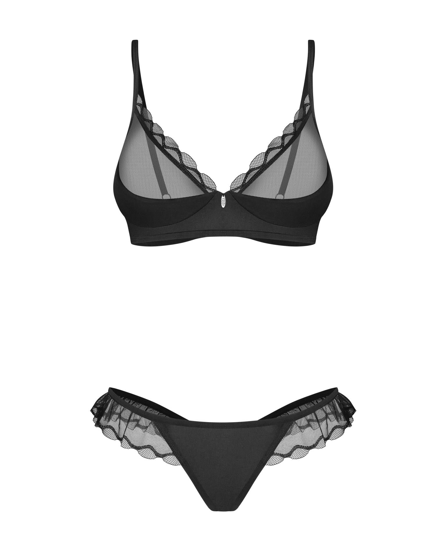 Set lenjerie Stelisa Obsessive negru 2XL/3XL