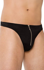 Tanga bărbătească SoftLine 4501 cu fermoar, negru, M/L